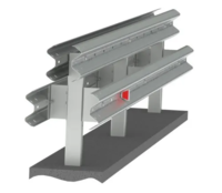 Двухъярусные двухсторонние дорожные ограждения-METALL PROFIL