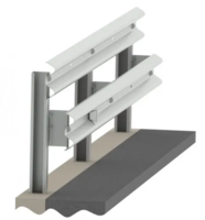 Металлические барьерные двухъярусные ограждения (отбойники)-METALL PROFIL