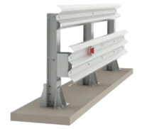 Мостовые дорожные ограждения, односторонние двухъярусные-METALL PROFIL