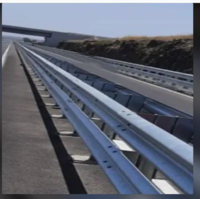 Мостовые дорожные ограждения, односторонние двухъярусные
