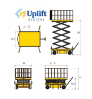 Прицепная мобильная ножничная подъемная платформа Uplift Sistems