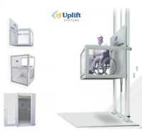 Ногиронлар учун вертикал тўсиқсиз кўтарувчи платформа