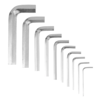 Hex Allen kalitlari to'plami, 1,5–10 mm, 10 dona, nikel bilan qoplangan, halqada. Sparta-TRI D ALLIANCE