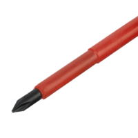 Dielektrik tornavida PH1 x 80 mm, CrV, 1000 V gacha, ikki komponentli tutqichli. Sibirtech