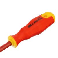 Dielektrik tornavida PH1 x 80 mm, CrV, 1000 V gacha, ikki komponentli tutqichli. Sibirtech