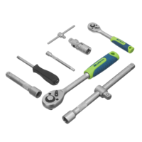 Asboblar to'plami, 1/2", 1/4", 108 dona. Sibirtech