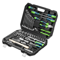 Asboblar to'plami, 1/2", 1/4", plastik quti, 76 dona. Sibirtech