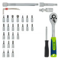 Asboblar to'plami, 1/4" plastik quti, 56 dona. Sibirtech