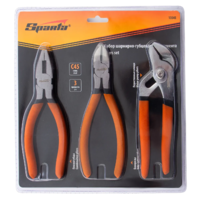 3 qismli penselar to'plami № 2 (tekis burunli pense, yon kesgich, sozlanishi pense). Sparta-TRI D ALLIANCE