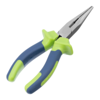 Uzun burunli pense, tekis, 160 mm, ikki komponentli tutqichlar. Sibirtech