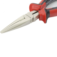 NICKEL uzun burunli pense, 180 mm, tekis, nikel bilan qoplangan, ikki komponentli tutqichlar. MTX