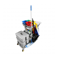 Высококачественная пластиковая тележка для уборки и обслуживания в доме, универсальный набор для уборки в отелях и больницах