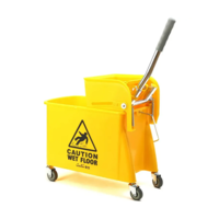 Ведро 20 л на колесиках с отжимом, желтое