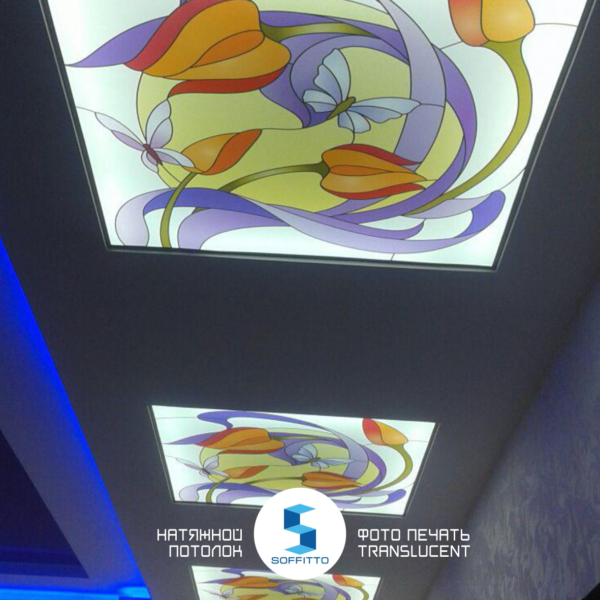 Натяжной потолок Translucent с фото - печатью